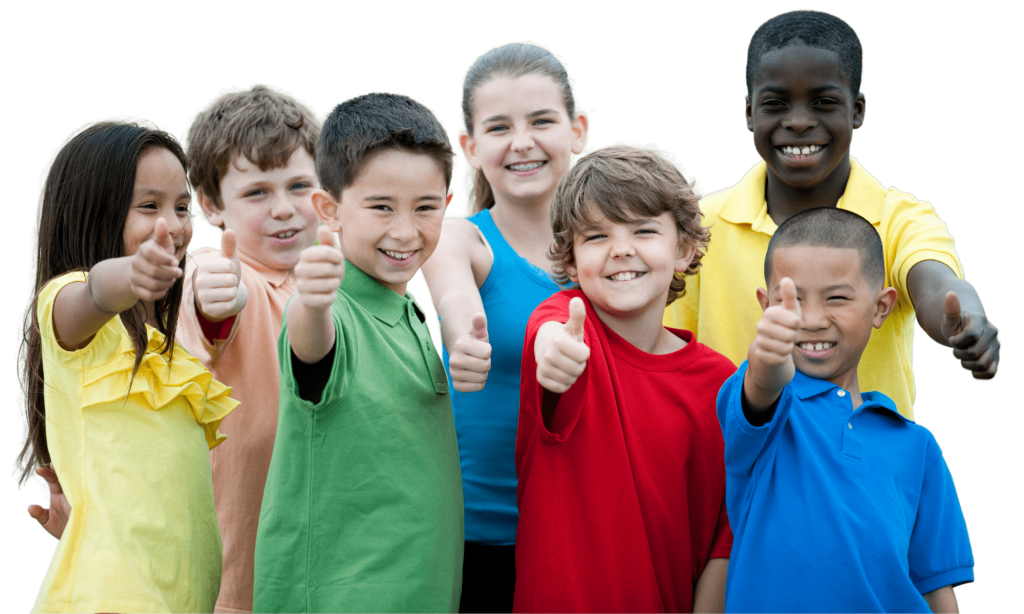 Kids thumbs up